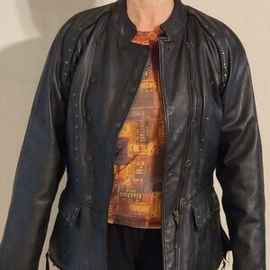 Harley-Davidson Vintage Anniversary Women's Black Leather Jacket